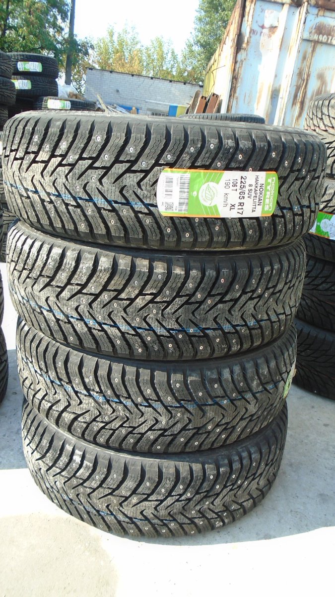 AZAMPROject's tweet image. Nokian 225/65R17 106T XL Hakkapeliitta 8 SUV (шип.)

Цена 7969 рублей, была 8600 руб. штука осталось 12шт.
Торопись цена до конца 2019 года
звонить или писать 89170314844 Вайбер, Вацап, Телеграм

Усиленная грузоподъемность XL
Тип Внедорожная шина (4×4)… spt-service.org/p/476025829-no…
