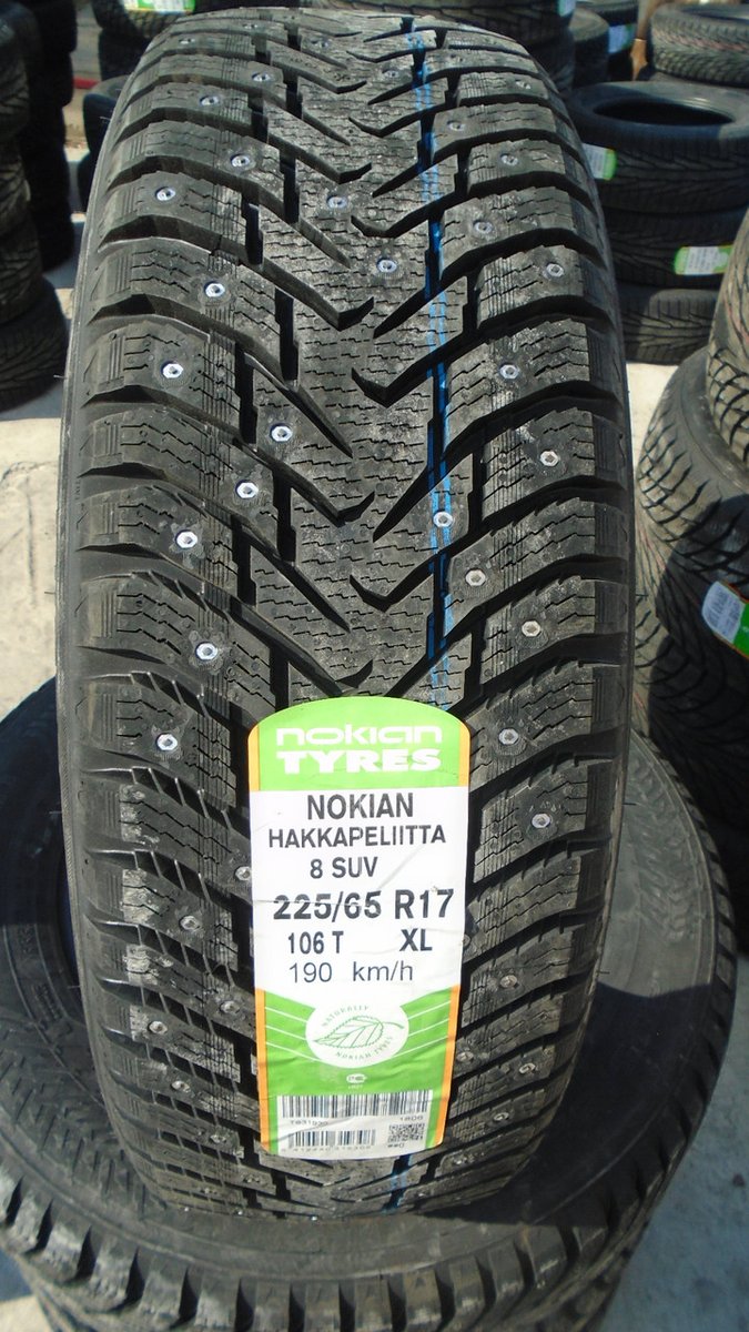 AZAMPROject's tweet image. Nokian 225/65R17 106T XL Hakkapeliitta 8 SUV (шип.)

Цена 7969 рублей, была 8600 руб. штука осталось 12шт.
Торопись цена до конца 2019 года
звонить или писать 89170314844 Вайбер, Вацап, Телеграм

Усиленная грузоподъемность XL
Тип Внедорожная шина (4×4)… spt-service.org/p/476025829-no…