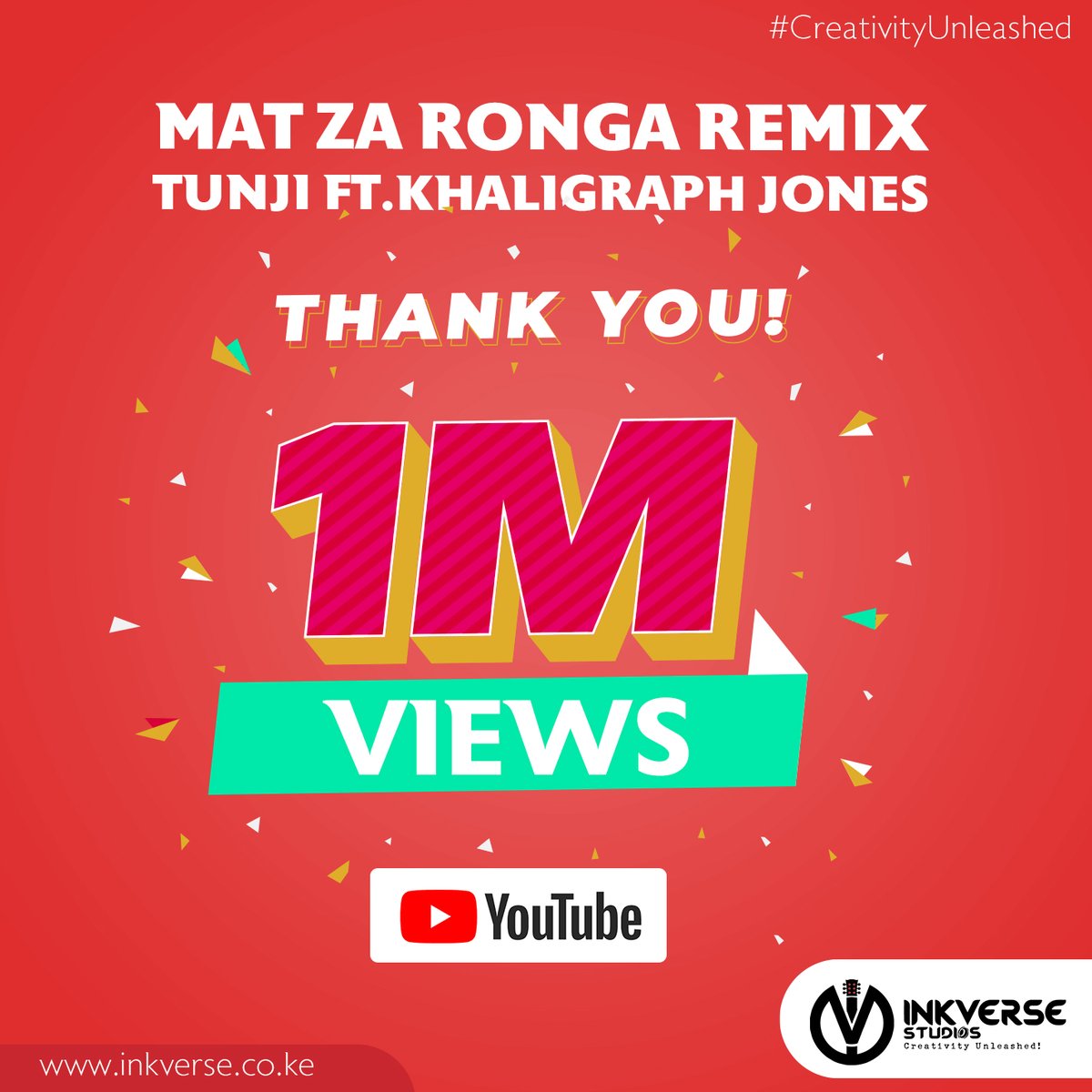 inkversestudios's tweet photo. FINALLY 1 MILLION VIEWS. Thank you!
https://t.co/Ha2grFk08c
@tunji254 https://t.co/1yXYkrJGDm