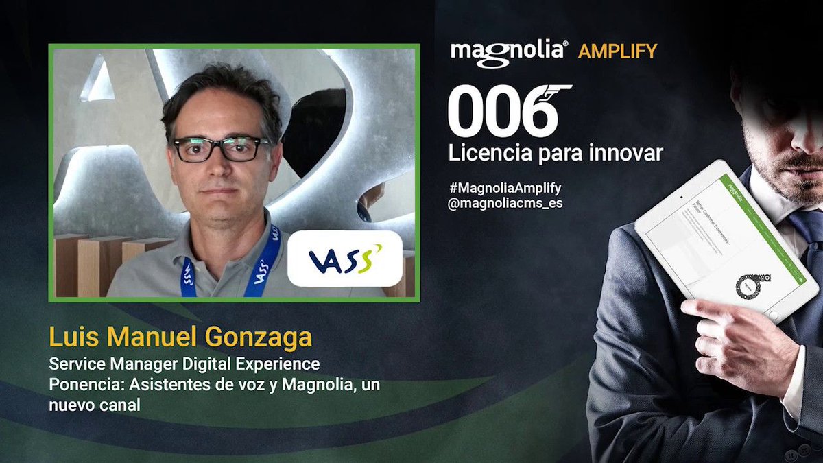 magnoliacms_es's tweet photo. En 2020 se realizarán más de 200 millones de consultas por voz en Internet. Así explica Luis Manuel Gonzaga, Service Manager Digital Experience de @GrupoVASS, el potencial innovador de los asistentes digitales de voz.
#MagnoliaAmplify.
https://t.co/0ETf14bXGY https://t.co/47ymJWjj7t