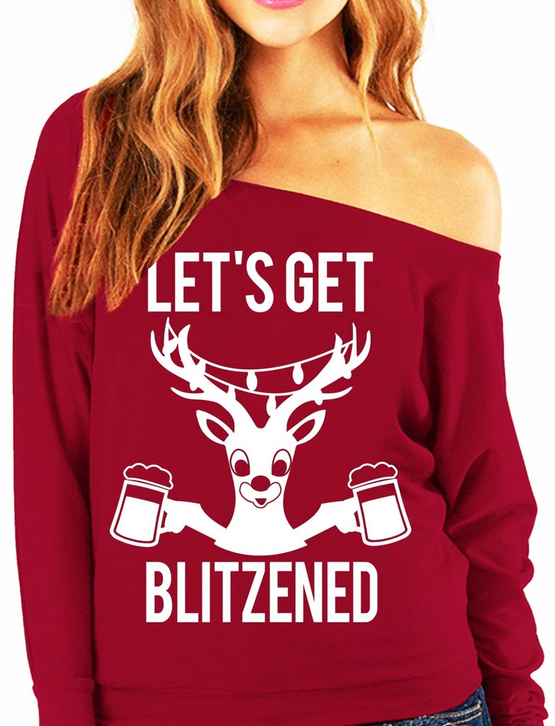Check out this product 😍 Let's Get Blitzened Slouchy Christmas Sweatshirt 😍 
by Orange Apollo starting at $31.43. 
Show now 👉👉 shortlink.store/XGk7DysFkv