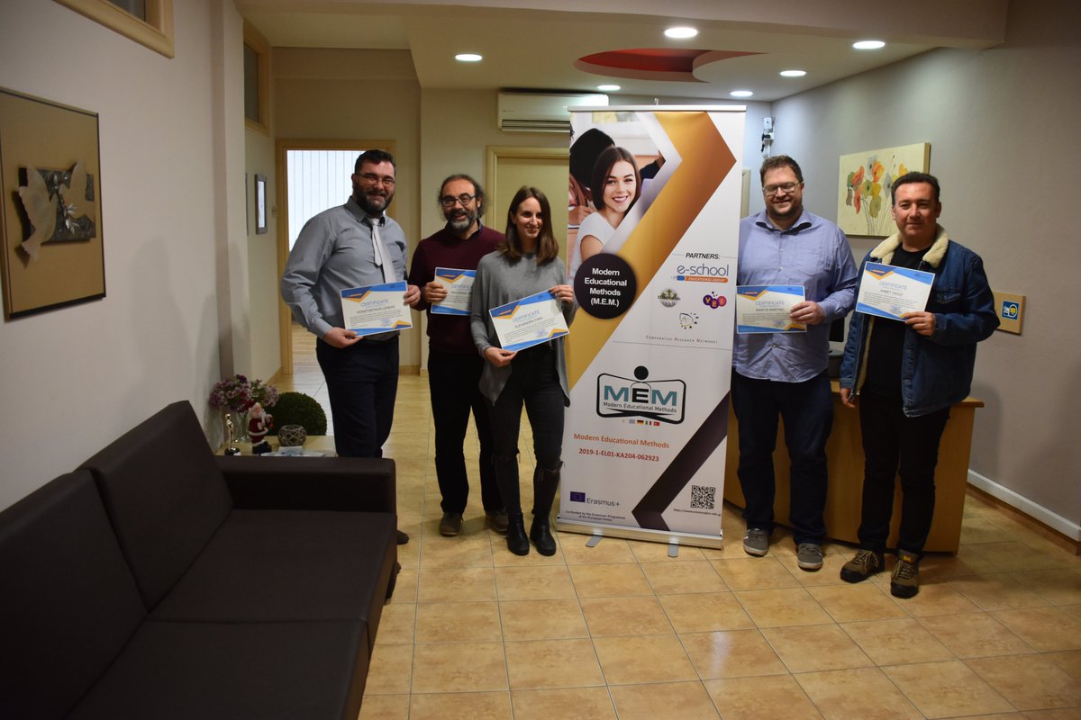 euprojects1's tweet photo. MODERN EDUCATIONAL METHODS. KICK-OFF MEETING IN KARDITSA

The 1st Transnational Project Meeting of our project “Modern Educational Methods” tool place at 20/12/2019, in our premises in Karditsa.
The project involves partners from Italy, Germany, Turkey, Cyprus and Greece. https://t.co/vlwlCawKfU