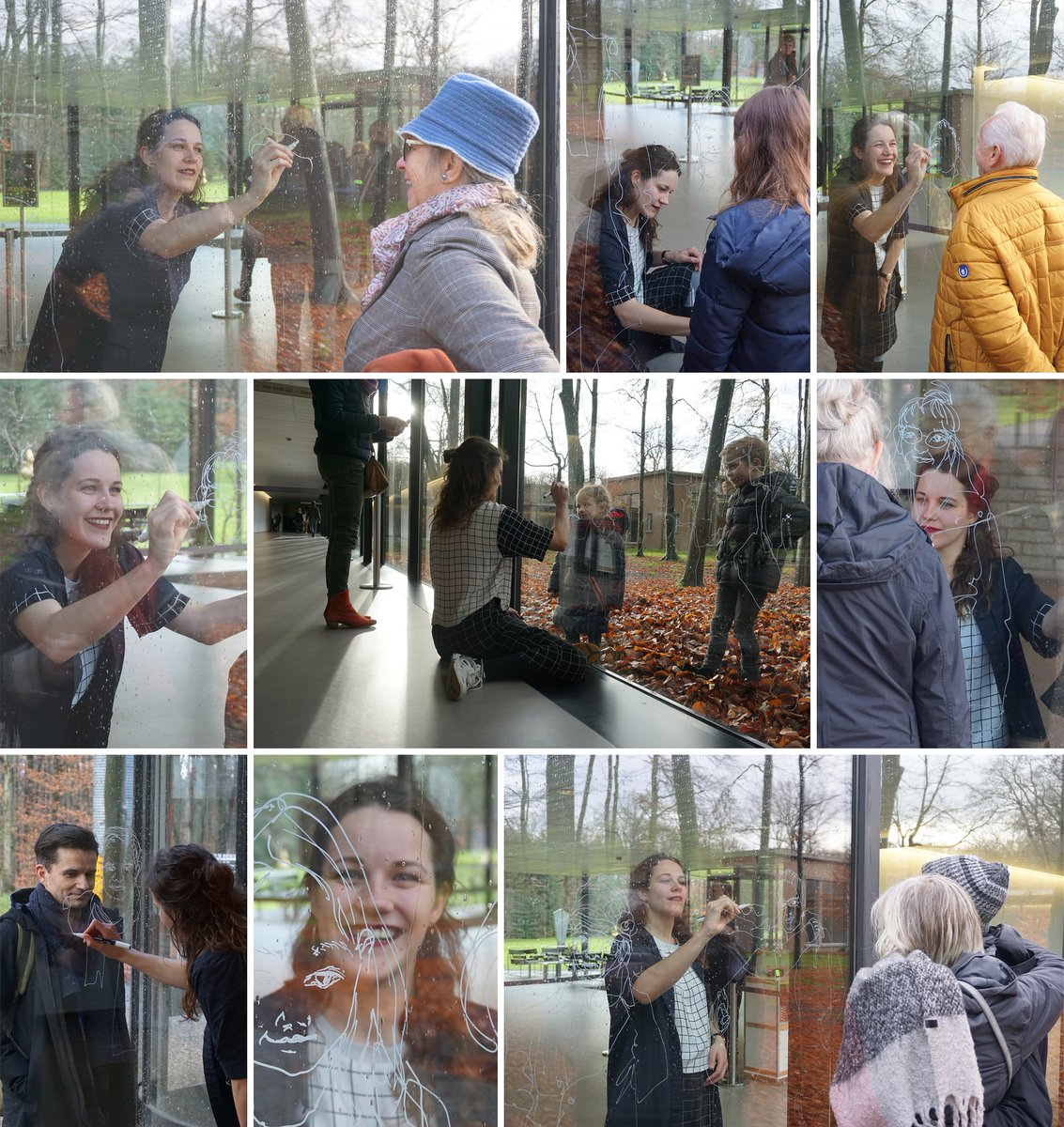 TEKENDAGEN | Het laatste weekend van de Tekendagen is ingegaan. Kom vandaag of morgen om te tekenen en getekend te worden. Ter inspiratie tekent Iris Bakker bezoekers op de grote ramen van het museum. Neem een kijkje, wie weet tekent Iris jouw portret!✏️

krollermuller.nl/live-tekenaar-…