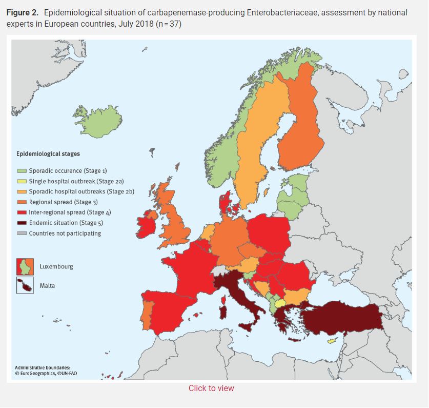#Eurosurveillance #TopTweet Mar 2019: Worsening epidemiological situation of carbapenemase-producing #Enterobacteriaceae in #Europe, assessment in July 2018 ow.ly/sJEe50mjrpQ