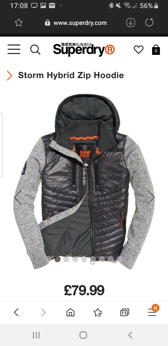 hanmcguire14's tweet photo. @Superdry_Care Already sent a DM but I bought a jacket as a gift for someone for £79.99 for it to arrive and the price label on the product says £39.99??? https://t.co/WT8du06Wr8