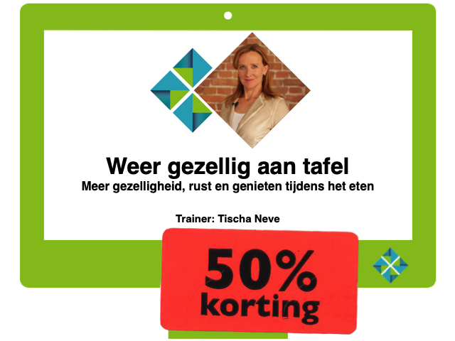 Speciale actie: krijg nu 50% korting op de online opvoedcursus #WeerGezelligAanTafel van <a href="/tischaneve/">Tischa Neve</a>. Leer hoe je meer gezelligheid en rust krijgt aan tafel en ga snel naar bit.ly/2LGOeLg @opvoedcursussen #futuroacademy