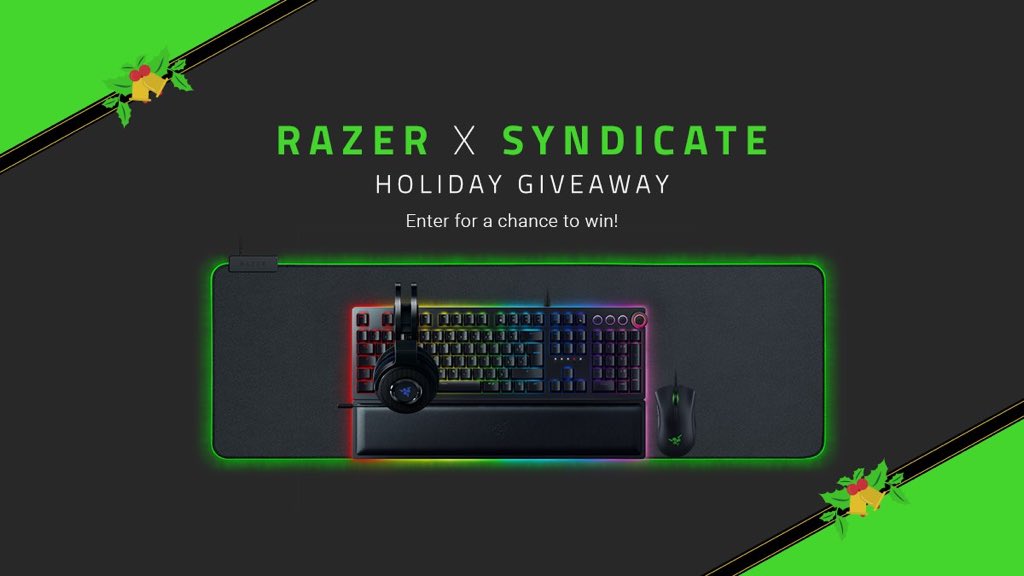 Giveaway time! The legends from @Razer are booking it up! 💙 🐍 💙 Enter for a chance to win: rzr.to/advent19-20 🎮⌨️🖱️🎧 #Sponsor