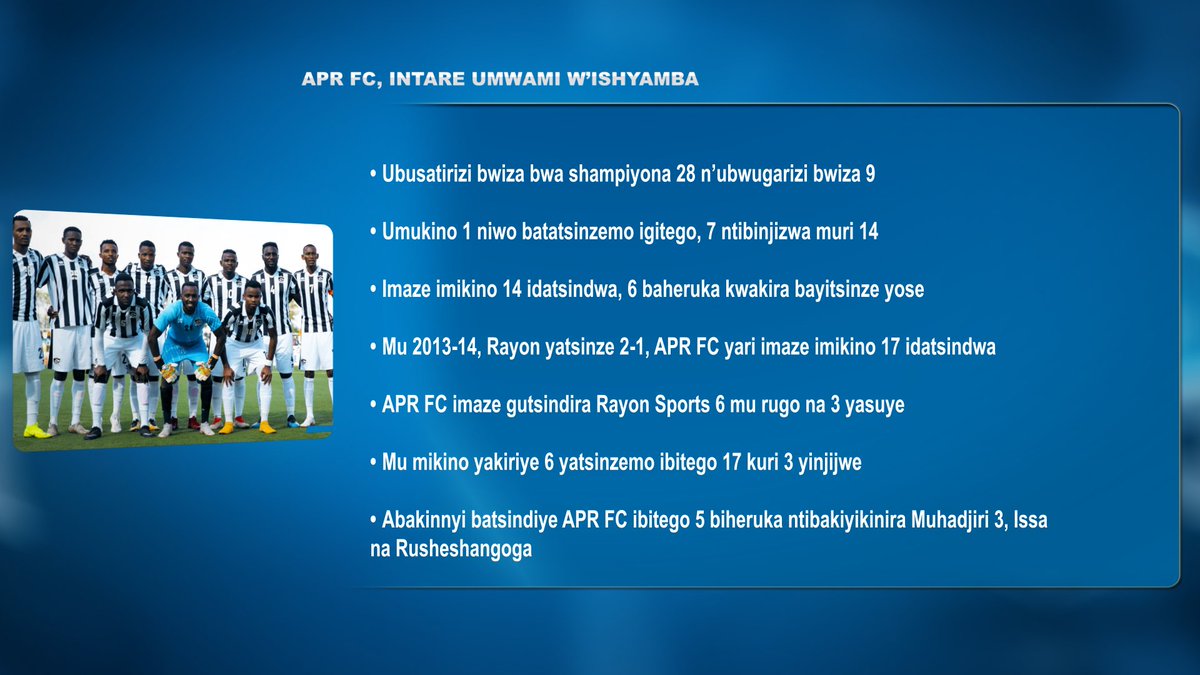 TityKayishema's tweet photo. #RwandaClasico 

@aprfcofficial3 igiye kwinjira muri uyu mukino n'akanyamuneza k'ubusatirizi bwiza n'ubwugarizi bwiza bw'iyi shampiyona.

Indi mibare wamenya 

#APRAY #KICKOFFRBA @rbarwanda @RwandaTV https://t.co/eoSpgUTZqJ