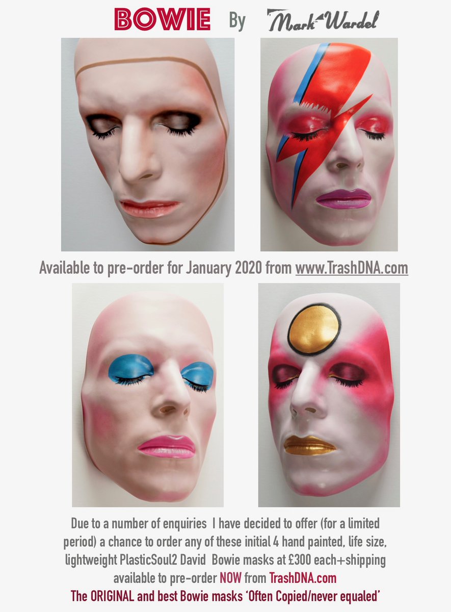 Mark Wardel Had So Many Enquiries About My Hand Painted Iconic Makeup Bowie Masks That I Have Decided To Make Them Available For Pre Order A Limited Time Details Below Davidbowie