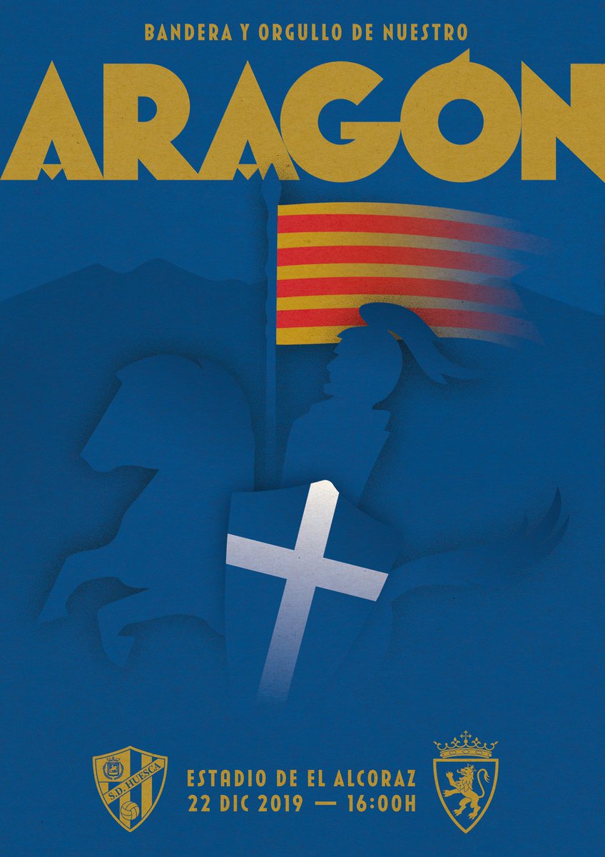 Bandera y orgullo de nuestro Aragón. Lucha hasta vencer #RealZaragoza 💙