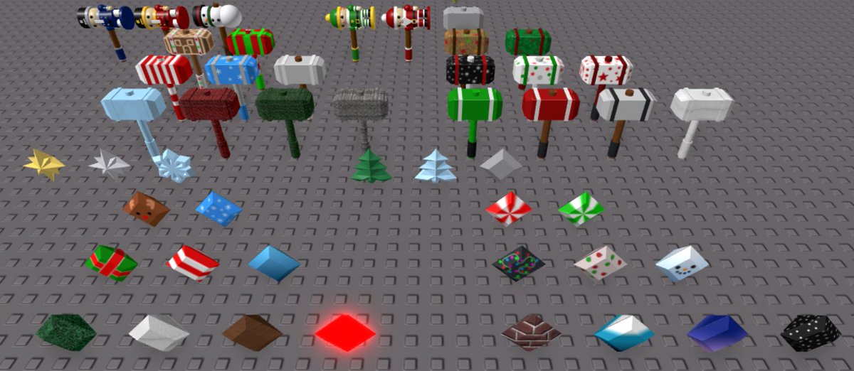ALL THE CHRISTMAS HAMMERS in ROBLOX FLEE THE FACILITY 