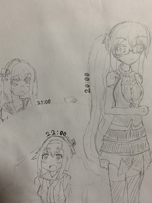 すずすず、ちえりちゃん、ピノ様の配信が始まるよおおおおぉぉぉおおおおお
 #すずあーと #ちぇり絵 #ピノの自由帳 