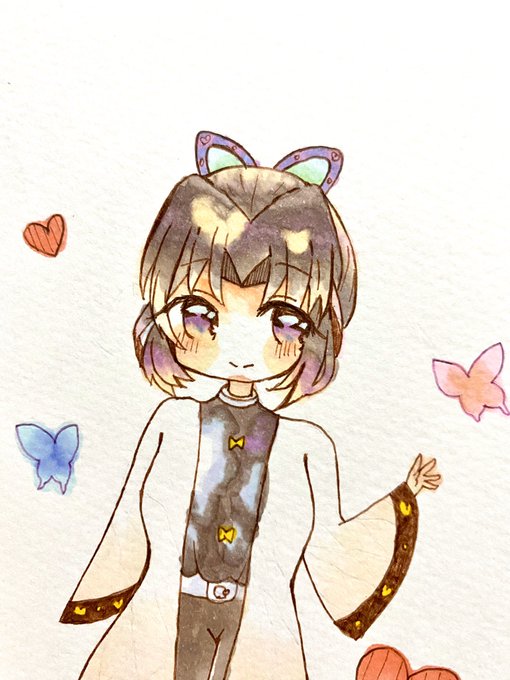 yuiさんがTwitterに投稿した胡蝶しのぶ(鬼滅の刃)のイラスト。
