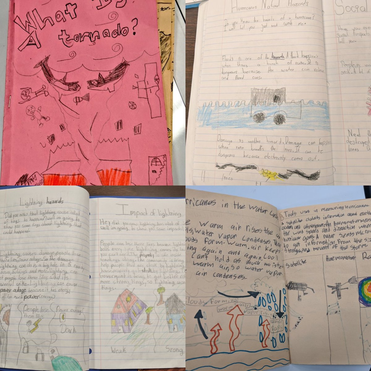 emytomita's tweet photo. These are some of Unit 3 #weatherAndClimate published books. So proud of Ms.Mendoza, Mrs.Cota, Mrs. Albiter & Ms. Reyes! @CarrollES_AISD @AldineISD @AmericanReading @Ana051987 #LotsOfWriting #LotsOfLearning #Gr8Teaching https://t.co/L0Eu7h1K12