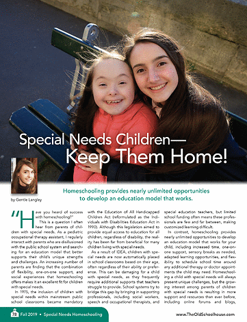 TOSMag's tweet photo. "Homeschooling provides nearly unlimited opportunities to develop an education model that works for your [special needs] child." https://t.co/MiUq4RIQ50 #homeschool #homeschooling #homeschoolmom #homeschoolspecialneeds #specialneeds #strugglinglearner #encouragement #TOS #TOSMag https://t.co/2p3nlJvlDT