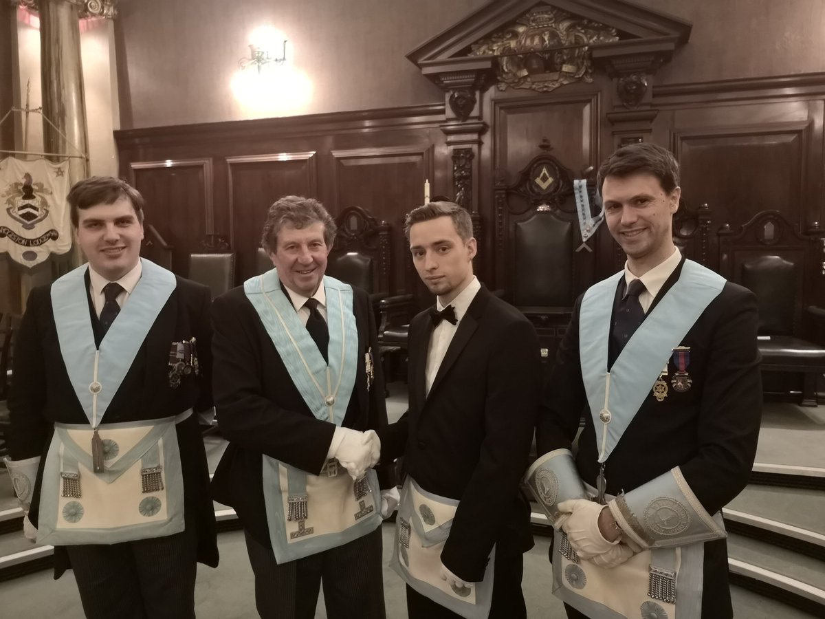 WyggestonLodge's tweet photo. Great evening last night raising Bro. Richard Price to the sublime degree of a Master Mason! @UGLE_UniScheme @UGLE_GrandLodge @LeicsFreemasons @uniofleicester #leicesterfreemason #studentfreemasons https://t.co/hz9qdKVRZA