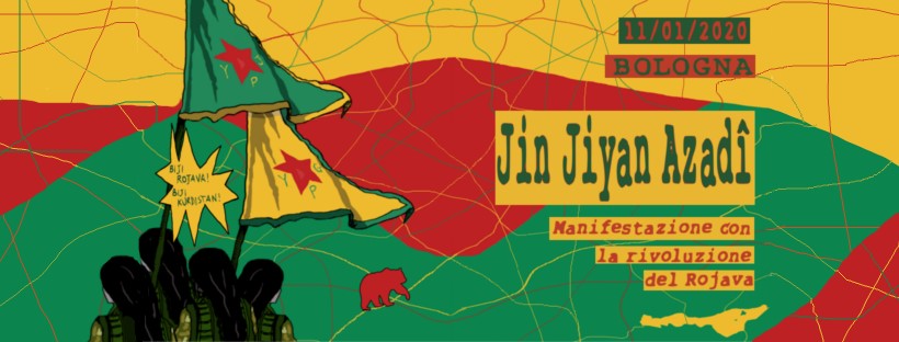 Jin, Jiyan, Azadi: manifestazione con la rivoluzione del #Rojava

SABATO 11 GENNAIO H15 PIAZZA XX SETTEMBRE

Leggi l'appello del corteo 👇👇👇

yabastabologna.com/single-post/20…