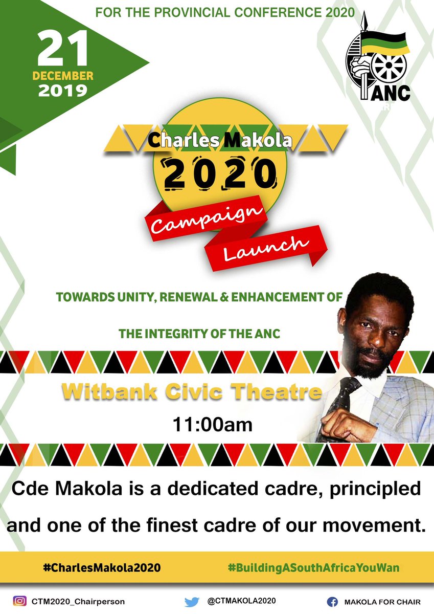 CTMAKOLA2020's tweet photo. Business of the day...as we relaunch hope, revival and dignity of the ANC mpumalanga. #CharlesMakola2020 https://t.co/X2QGQFOMBJ