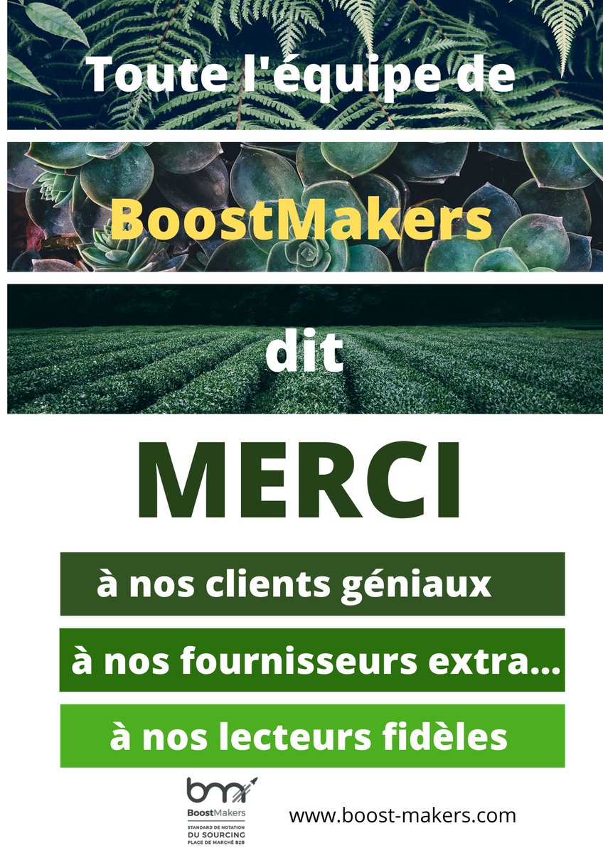 Toute l'équipe de <a href="/BoostMakers/">#BoostMakers @boostmakers #certifiedratings</a>  vous remercie pour votre confiance
#PME
#TPE