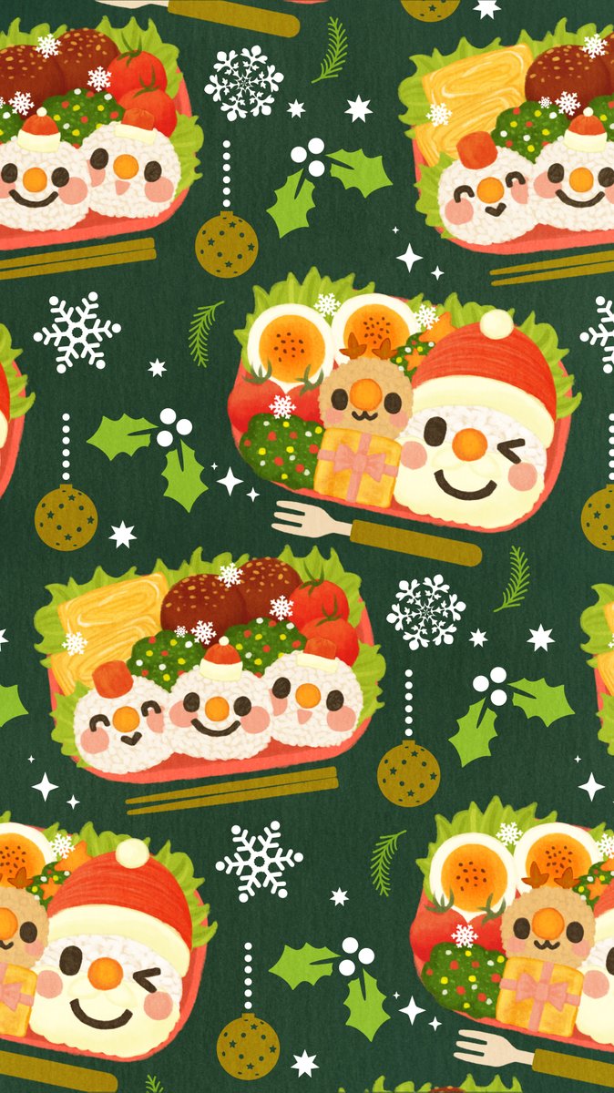 Omiyu みゆき در توییتر クリスマスなお弁当 イラスト Illust 冬 クリスマス Christmas 壁紙 料理 Winter お弁当 ねこ キャラ弁 Illustration Bento 壁紙