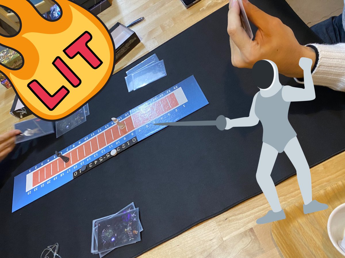 Kala Hanta カラハンタ 茂原駅近ボードゲームも遊べるカフェ アンギャルド フェンシングの間合いの駆け引きを 1 5までの数字カードに2つの駒とボードだけで表現した巨匠クニツィア作の名作二人用ゲーム シンプルですが手に汗握ります