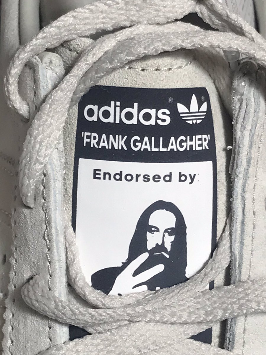 frank gallagher adidas trainers