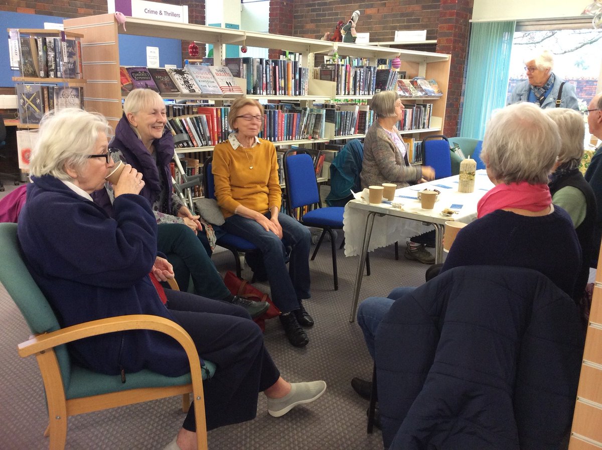 BedsLibraries's tweet photo. It was great to see the customers at #PutnoeLibrary enjoying their festive #Coffeemorning this week. All in attendance took part in a #celebration of all things good about #Putnoe! We are looking forward to seeing you all back borrowing in the next decade! https://t.co/09fgEZTNYM
