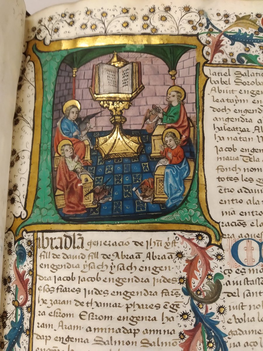 tur_alexandre's tweet image. Dernier envoi #ALaRepro avant les fêtes avec cette Bible catalane du XVe siècle @laBnF !
(Pas pour ce feuillet, déjà reproduit dans #Mandragore, mais toujours agréable à l'oeil...)