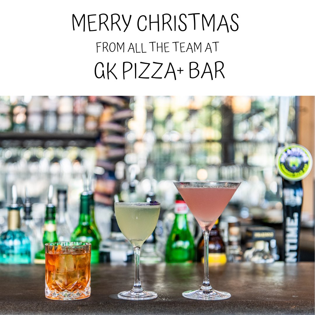 Wishing all our guests a very Merry Christmas, with love from the team at GK Pizza + Bar, we look forward to seeing you in 2020!