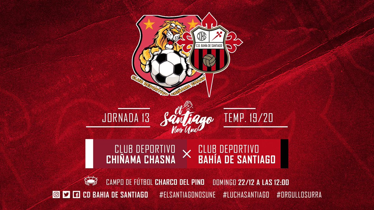 bahiadesantiago's tweet photo. Último partido del año ❤️🖤 visitamos Charco del Pino.
¡TE ESPERAMOS AFICIÓN!
#elsantiagonosune #surras #elorgullodeunpueblo #futbol #playadesantiago #lagomera #futbolregional https://t.co/TmPYl7FzXI