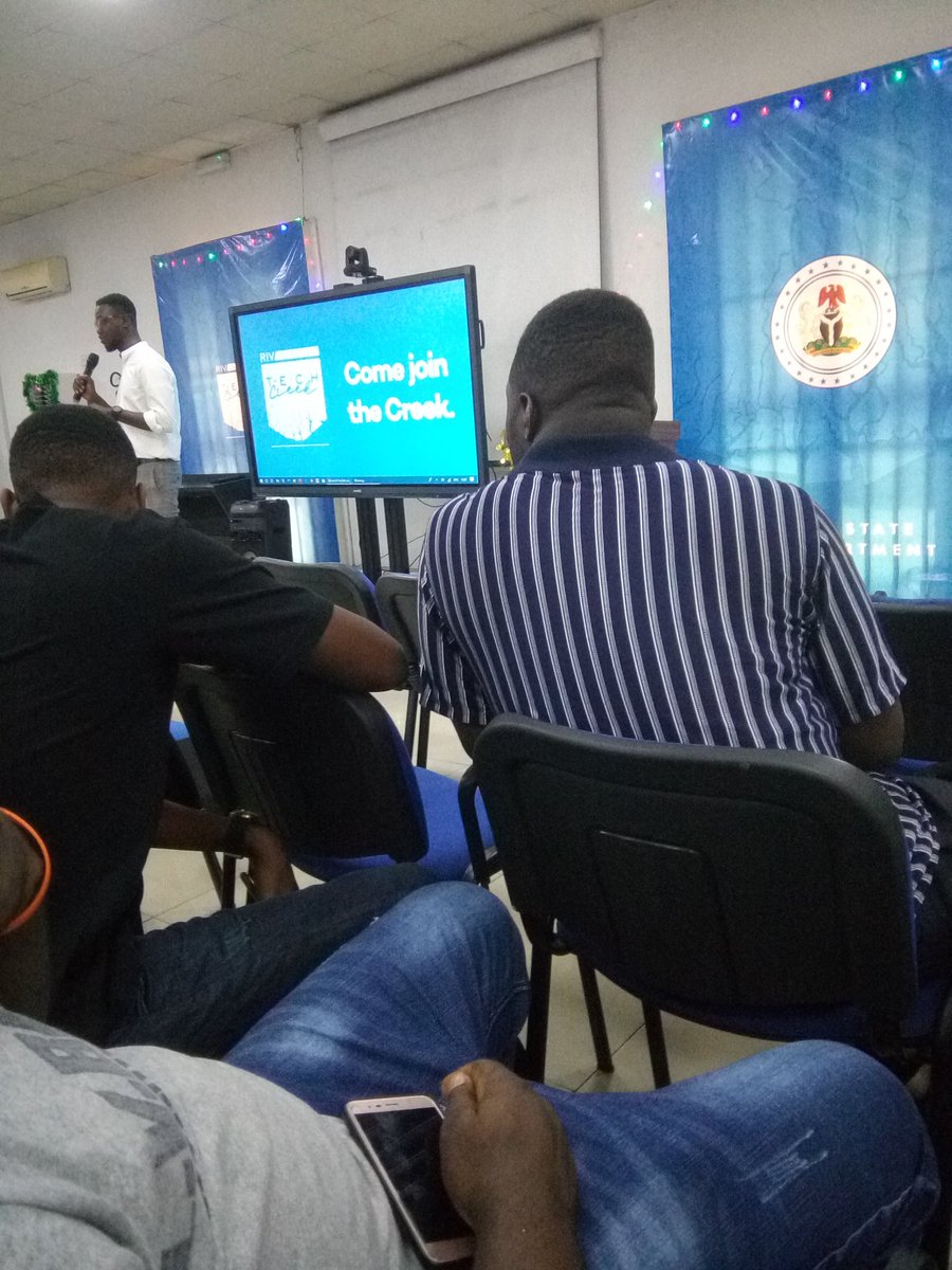 APhrophet's tweet photo. Live 4rm TECH CREEK PH!
Word 4 the year is TRY SOMETHING!
Official end of year for tech folks in PH!
#TECHENDOFYEARHANGOUTINPORTHARCOURT #HOLIDAYVIBES #TECHCREEK #TECHINPORTHARCOURT! https://t.co/1sORSGmQSO