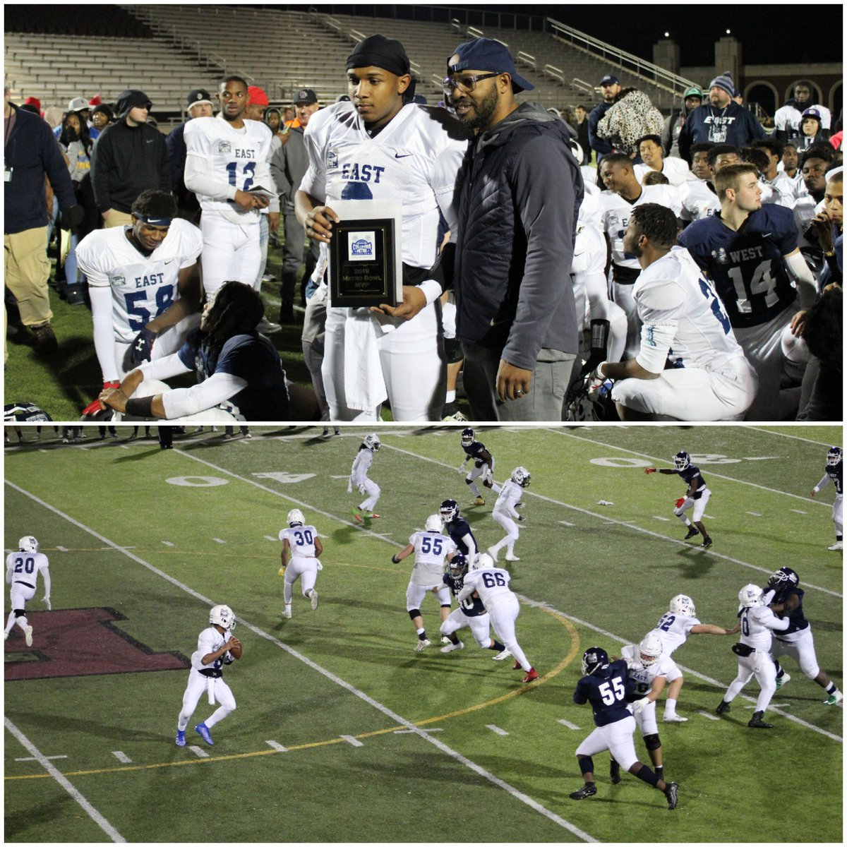 Was a BLESSING and HONOR to have played in the <a href="/metro_bowl/">Columbia Metro Senior Bowl</a> and selected as the MVP. Thank you <a href="/CoachParks84/">Coach Parks</a> <a href="/CoachTSullivan/">Treigh Sullivan</a> @CoachFloyd58 <a href="/CoachSisk/">Peighton Sisk</a> and all the EAST coaching staff. Was an honor. #KEEPCHOPPING <a href="/DiamondHornetFB/">Lower Richland Football</a> <a href="/QB1_Athletics/">QB1 Athletics</a>