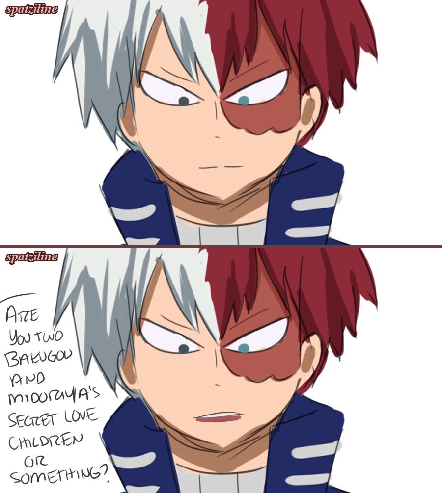 TODOROKI NO- aka Todoroki asking the real questions lol (Yes, Laz and Cara, I needed to draw this) #BokuNoHeroAcademia #MyHeroAcademia #bakudeku #katsudeku 