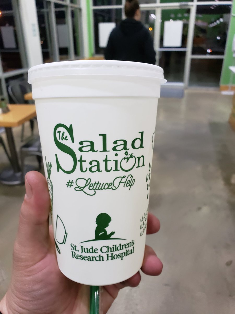 N3BST4R's tweet photo. So me and @Xanielle8 were getting dinner from Salad Station lastnight and they were offering these cups to support @StJude so you know we had to show our support! I plan on helping @StJudePLAYLIVE raise money in 2020 might as well get a head start! #lettucehelp https://t.co/e3ZKQ4ZHik