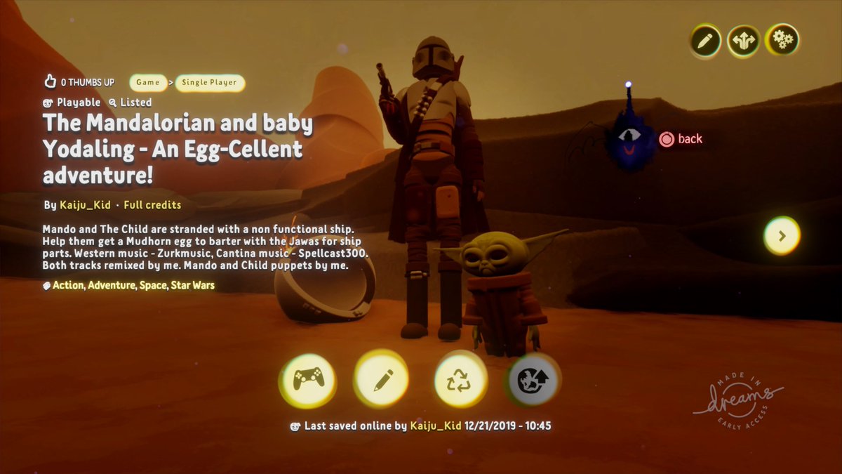 KAIJU_KID's tweet photo. #MadeInDreams #PS4share #BabyYoda https://t.co/boeYprm2Bb