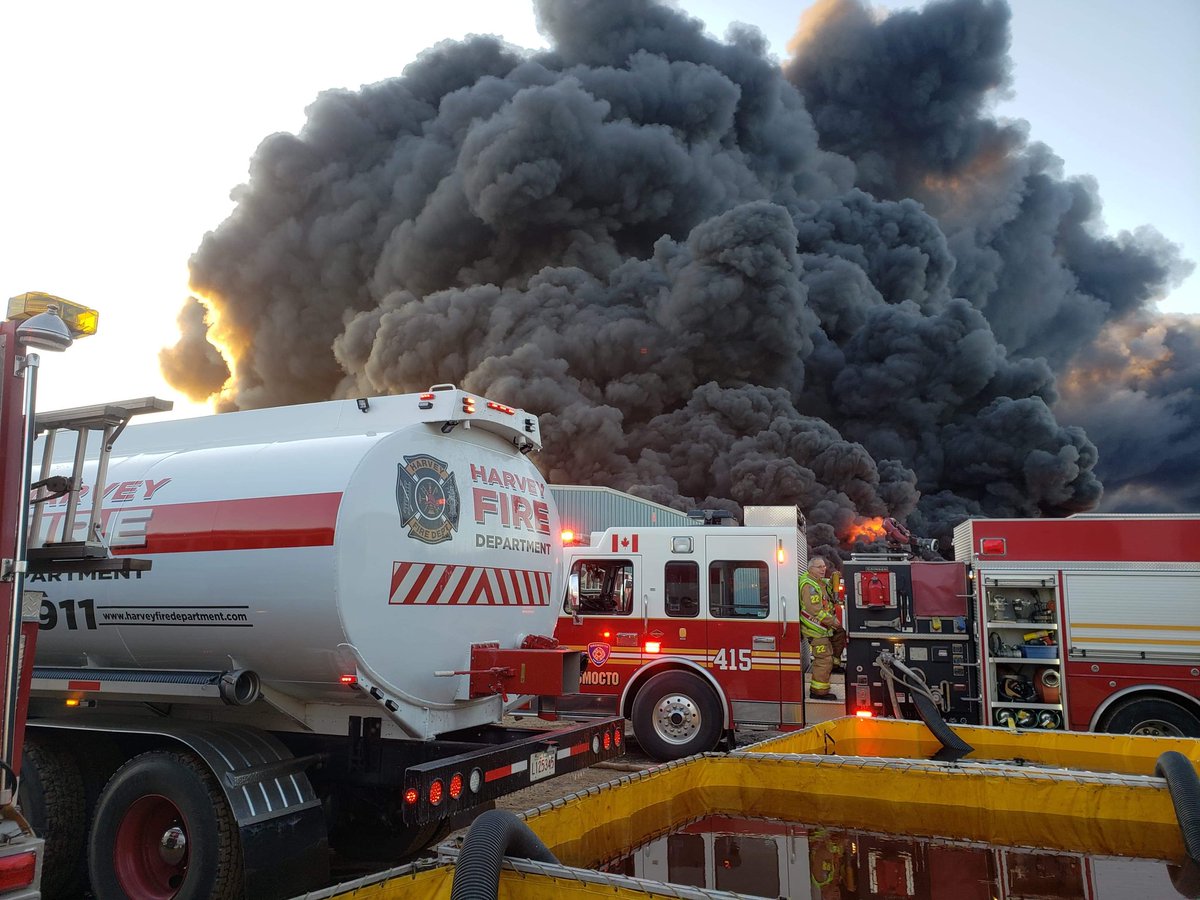 #HVFD is assisting Minto Fire Dept. Along with many other Capital District Fire Departments with the industrial fire.   Tankers 794, 795 and a crew are on-scene