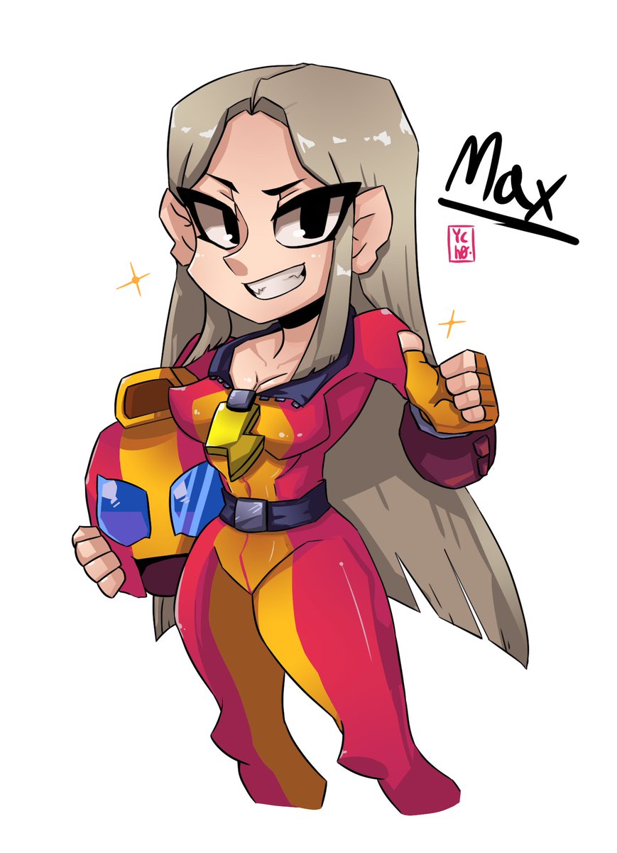 Yangchong On Twitter Bea And Max Drawing Without Their Helmet Brawlstars Fanart Myart - max brawl stars drawing