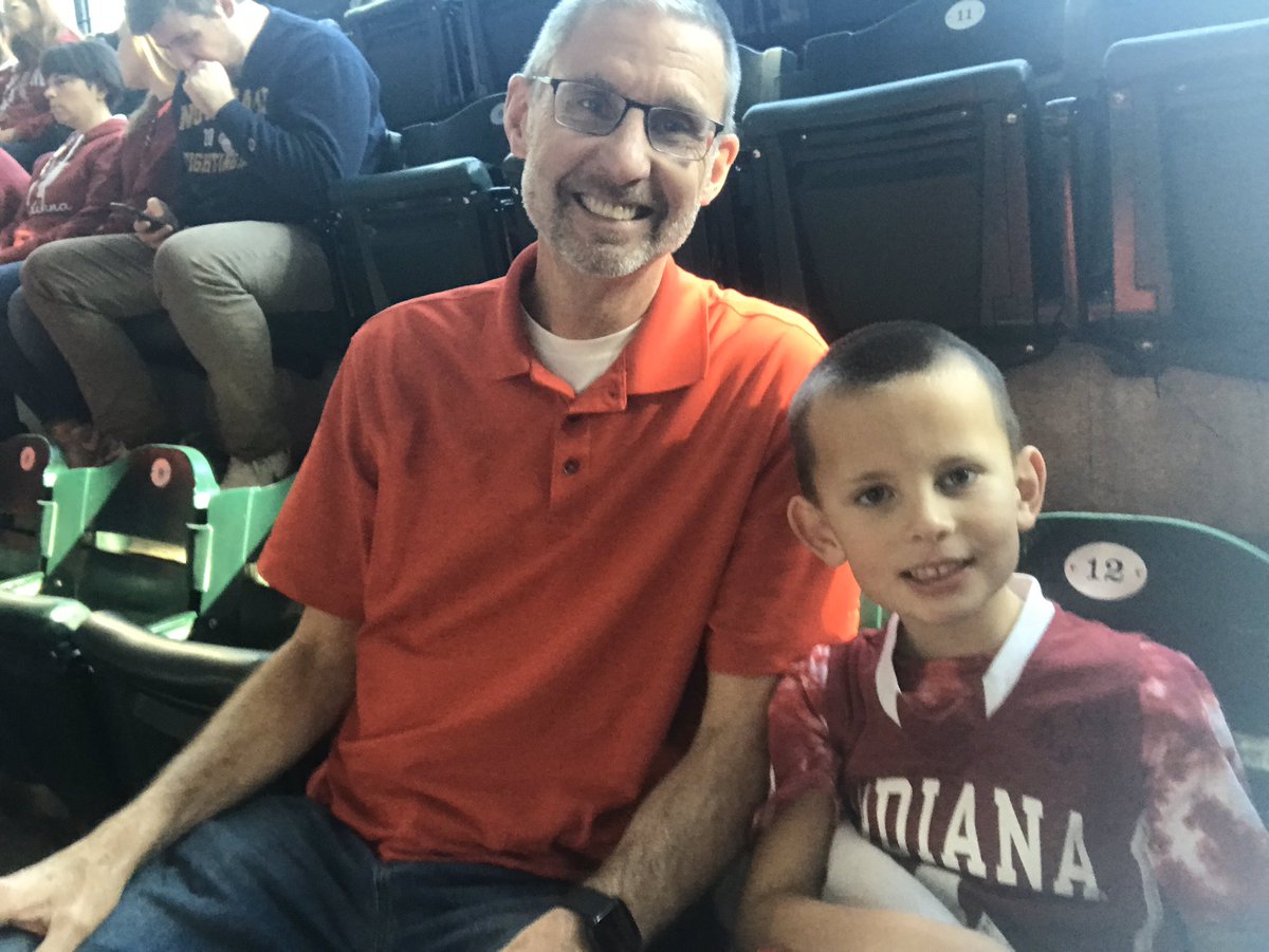 Steve_O_Clark's tweet photo. First game with grandpa, go Hoosiers! #CrossroadsClassic https://t.co/MQnBpqjdsH
