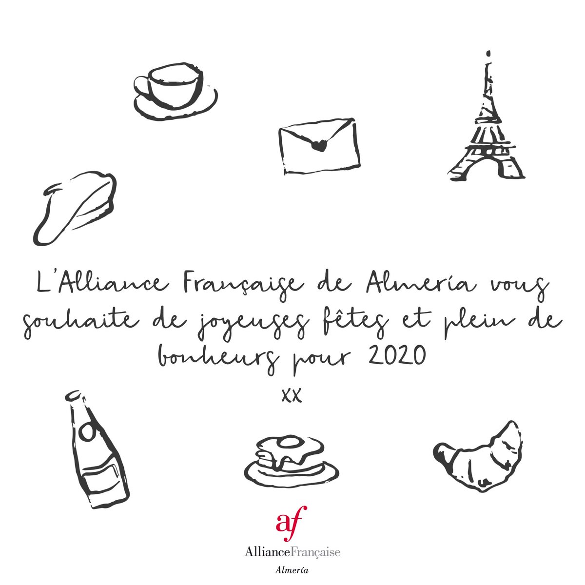¡Desde la Alianza Francesa de Almería os deseamos unas felices fiestas y mucha prosperidad para 2020! 💞✨
#alianzafrancesadealmeria