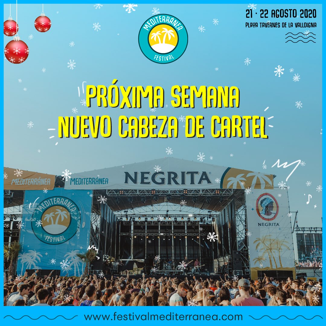 ¡Nuevas sorpresas! Próxima semana >> nuevo CABEZA DE CARTEL 🥳. #Mediterránea2020.