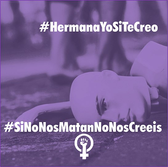 HuelgaFeminista's tweet photo. Ni cuando la justicia nos da la razón se nos cree, ¿qué más se necesita para que se nos crea? 
#SiNoNosMatanNoNosCreéis
#HermanaYoSíTeCreo 
Fuerza hoy compañeras 💜 https://t.co/1bzb8TuEW5