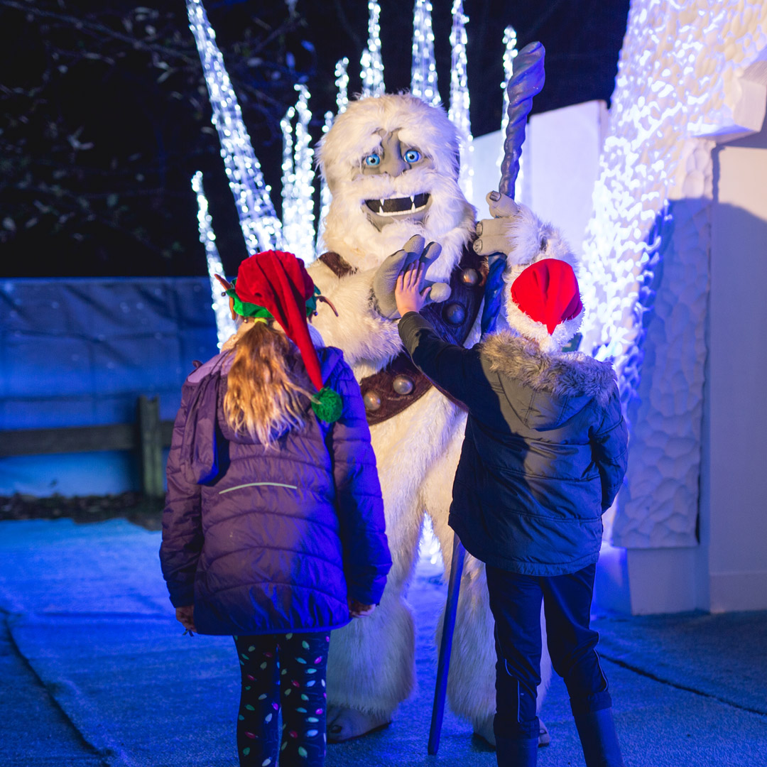 Now that school is out for the holidays, everyone can stay up late... riding, sliding, and high-fiving Yin the Yeti!  #AuroraFestVan is open 2-10pm Saturday and Sunday. #vancouver