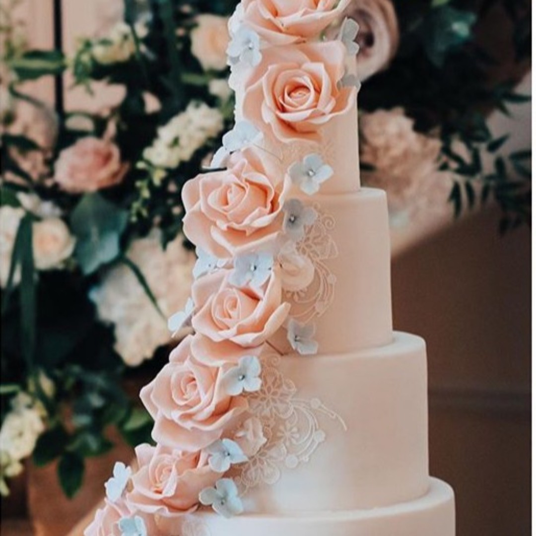 Cascading Cakes 🌸 
.
📷 @jamesfearphotography 🗺️ <a href="/eastingtonpark/">@eastingtonpark</a> 🎂💎 Regram <a href="/cakedaydreams/">Cake Daydreams</a>
.
#supportlocal #cotswoldswedding #cotswoldsweddingsupplier #gloucestershirewedding #weddingcakegoals #peachweddingcake #sugarflowersweddingcake #laceweddingcake