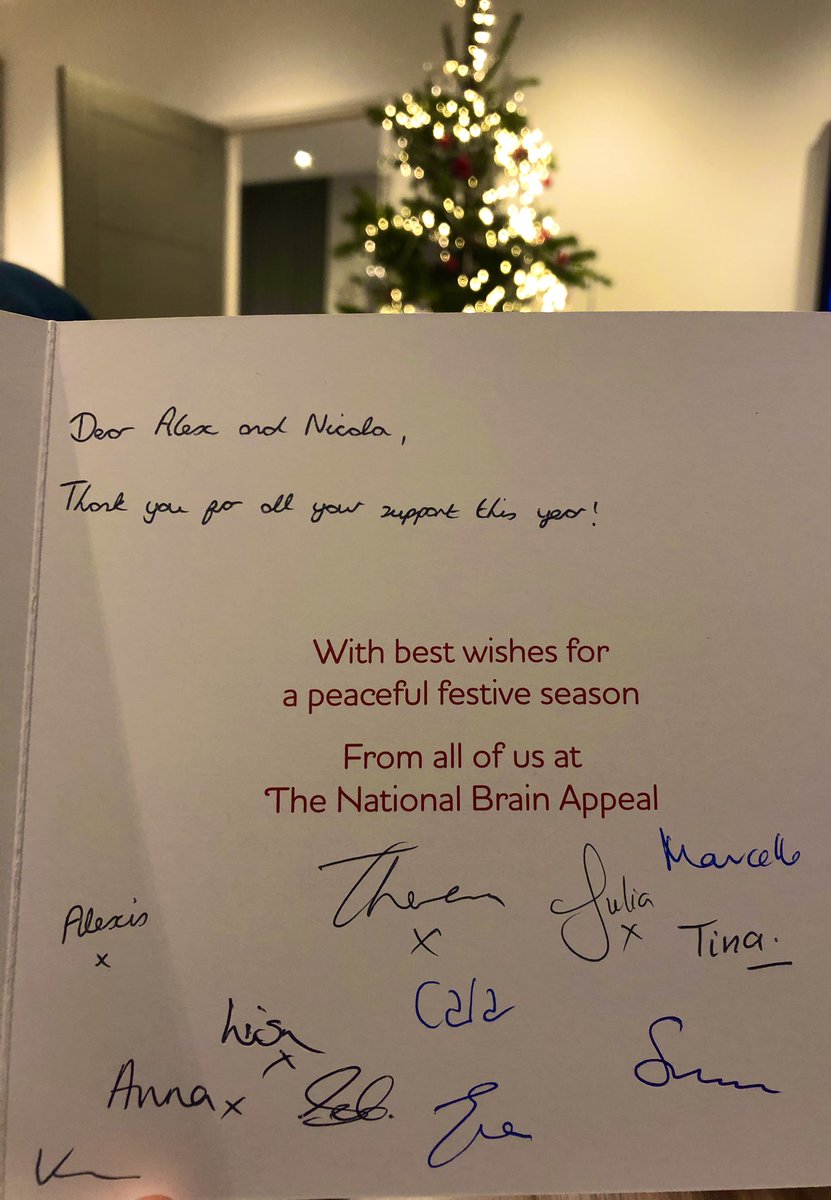 Thank you to the @BrainAppeal for your Christmas Card. Proud to continue to be a supporter and, injury permitting, excited to be a part of Team Brain Appeal once again in 2020 with @NJ_Coles #teambrainappeal