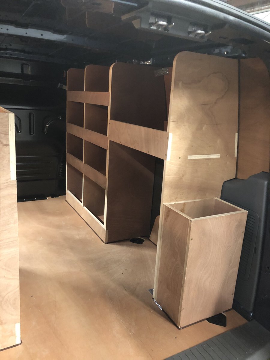 Another Bespoke Racking job this week for Elite Air Services #fordconnect #vanracking #vanlining
