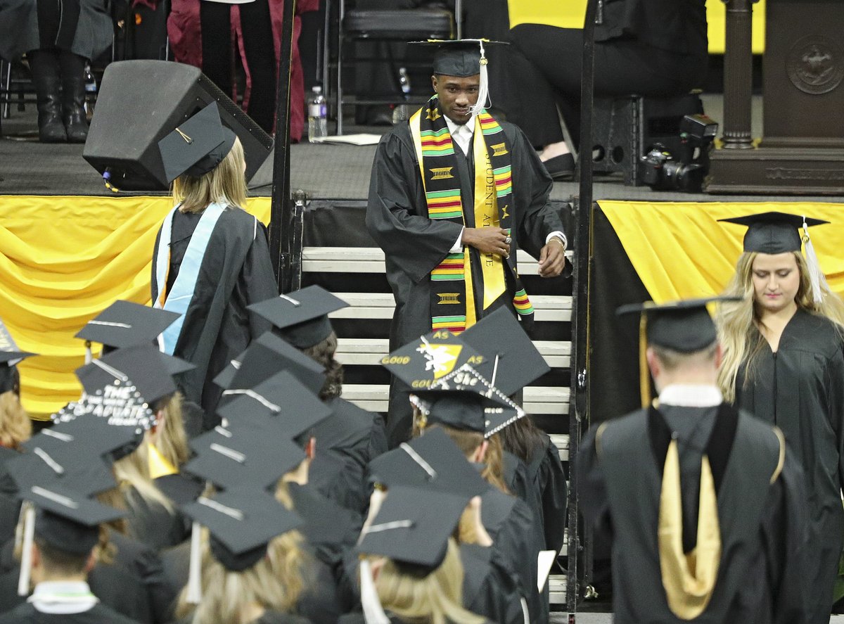 stephenmally's tweet photo. Congratulations to @IowaXC_TF's Karayme Bartley, Kylie Morken, Tia Saunders, Allison Wahrman, and Lindsay Welker who graduated today during the Fall 2019 Commencement. #WinGraduateDoItRight #UIowaGrad19 https://t.co/OakPh4Wlio