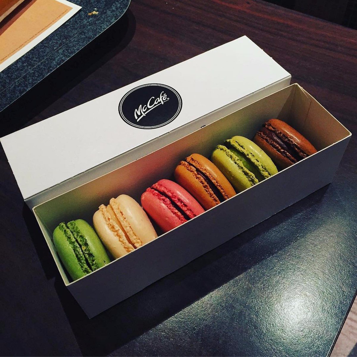 ashleytinman's tweet photo. The McDonald’s in Paris serves macarons and I constantly think about how they’re not called McArons https://t.co/G1ub0FSGh4