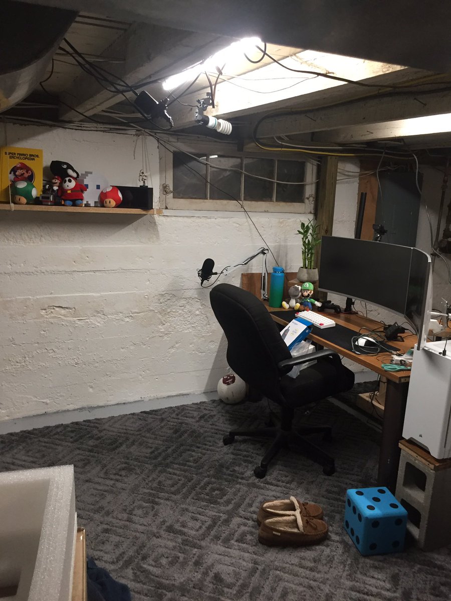 TimesWithT's tweet photo. Got the last few cords I needed to finish up the studio today! You prolly won’t see a huge difference on stream (besides a couple lights), but it will be mush less of a cable mess for me to see everyday! https://t.co/s2pGqxWoCA