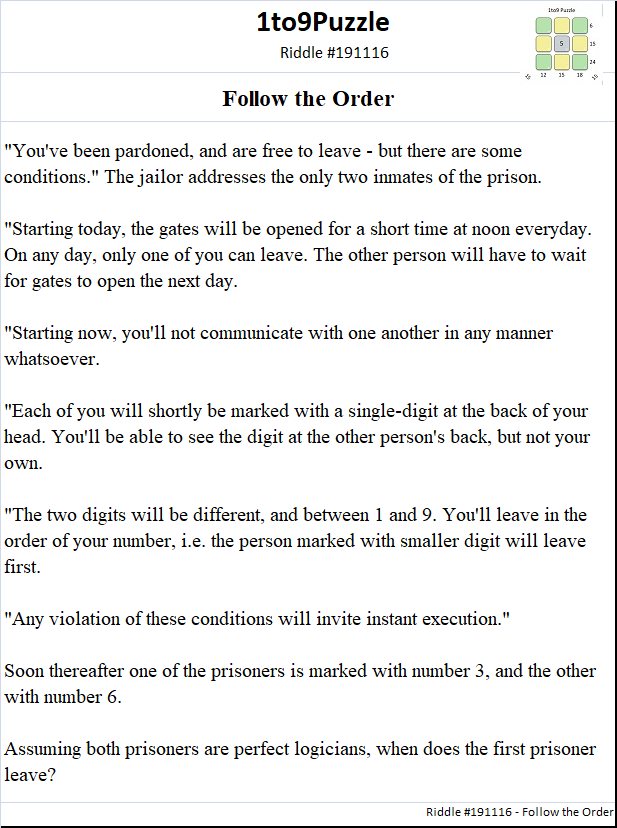 1to9puzzle's tweet image. Now might be a good time to repeat some of the harder puzzles of this years. This riddle is the Weekend Puzzle of five-weeks ago; and has only been cracked by @Five_Triangles 👏👏. Happy figuring out 😀
#iteachmath #LogicalGame