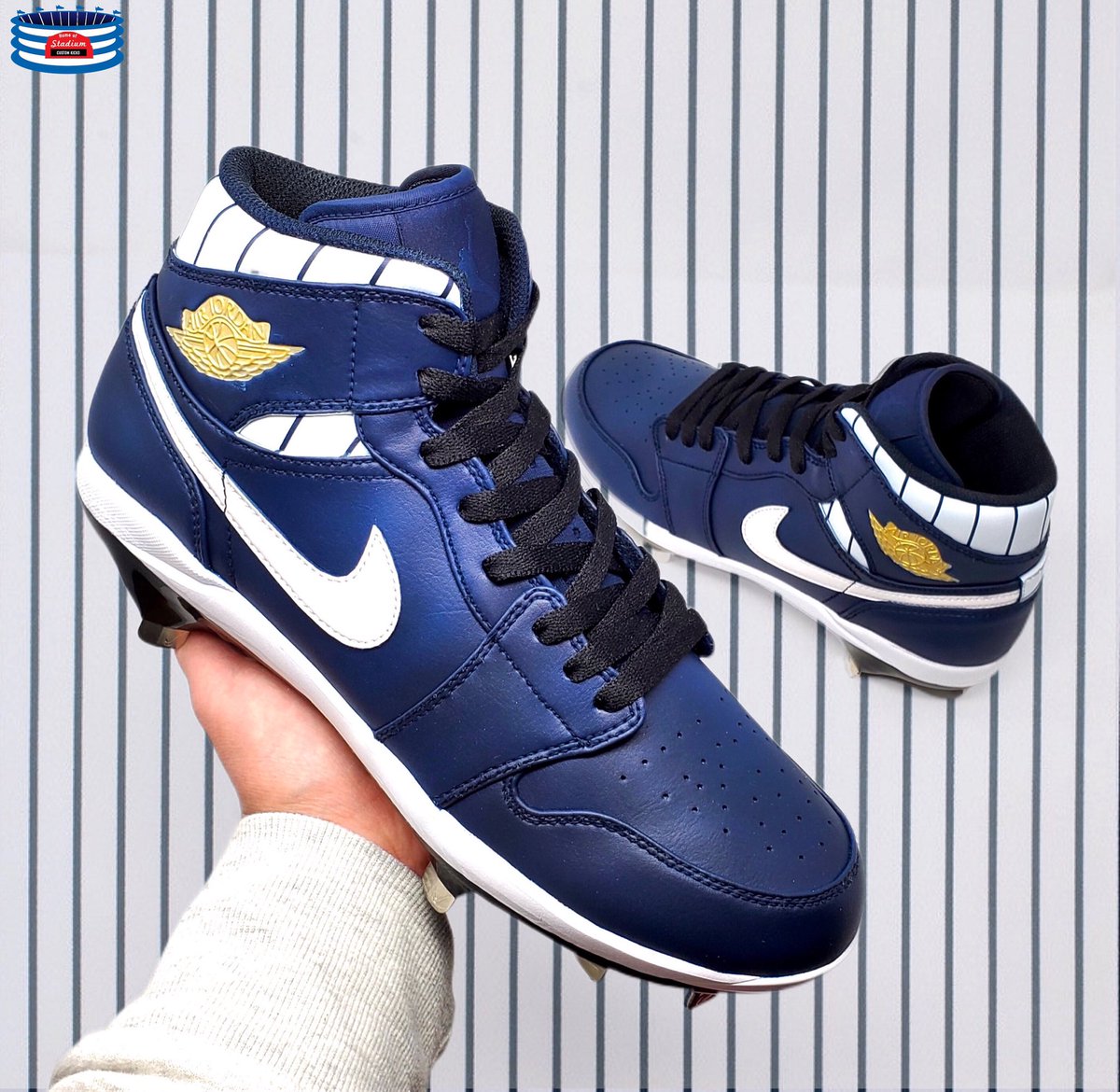 stadiumck's tweet image. Which NYY player would you like to see rocking these in 2020? #StadiumCustomKicks